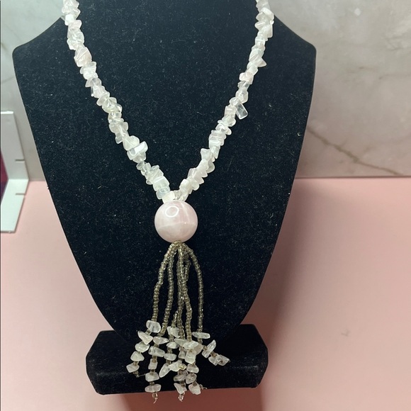 Rose Quartz Beaded Necklace - Picture 1 of 5